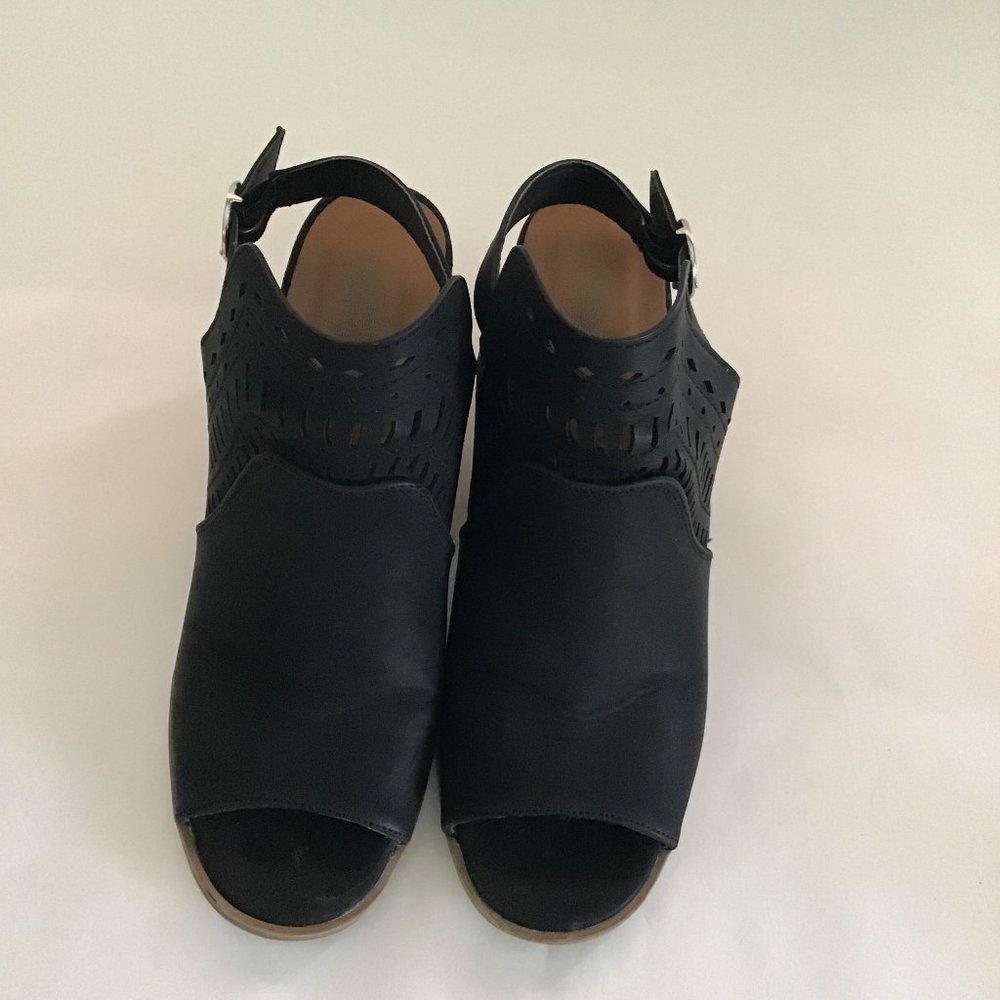 Rue 21 black mule sling back shoes, probably size 9
